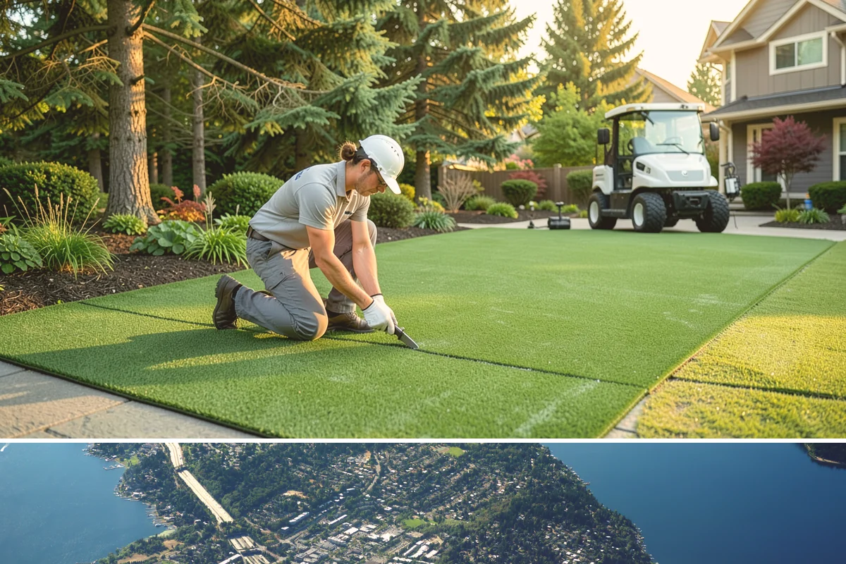 Erosion Control in Mercer Island, King County, WA - Best done spring or fall for planting establishment.