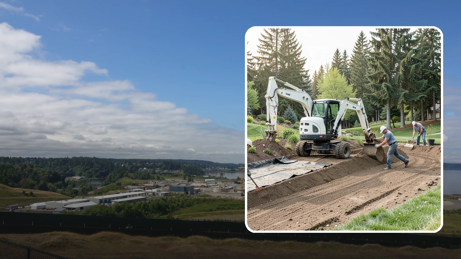 Erosion Control in University Place, Pierce County, WA - Effective erosion control that stabilizes soil on slopes and bare areas to stop washouts and loss.