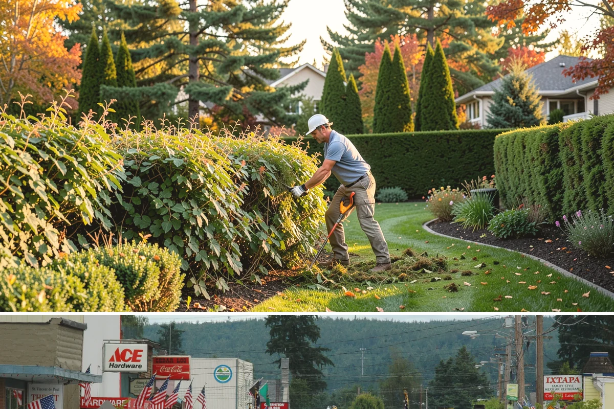 Escallonia Trimming in Carnation, King County, WA - Shape right after the main summer bloom
