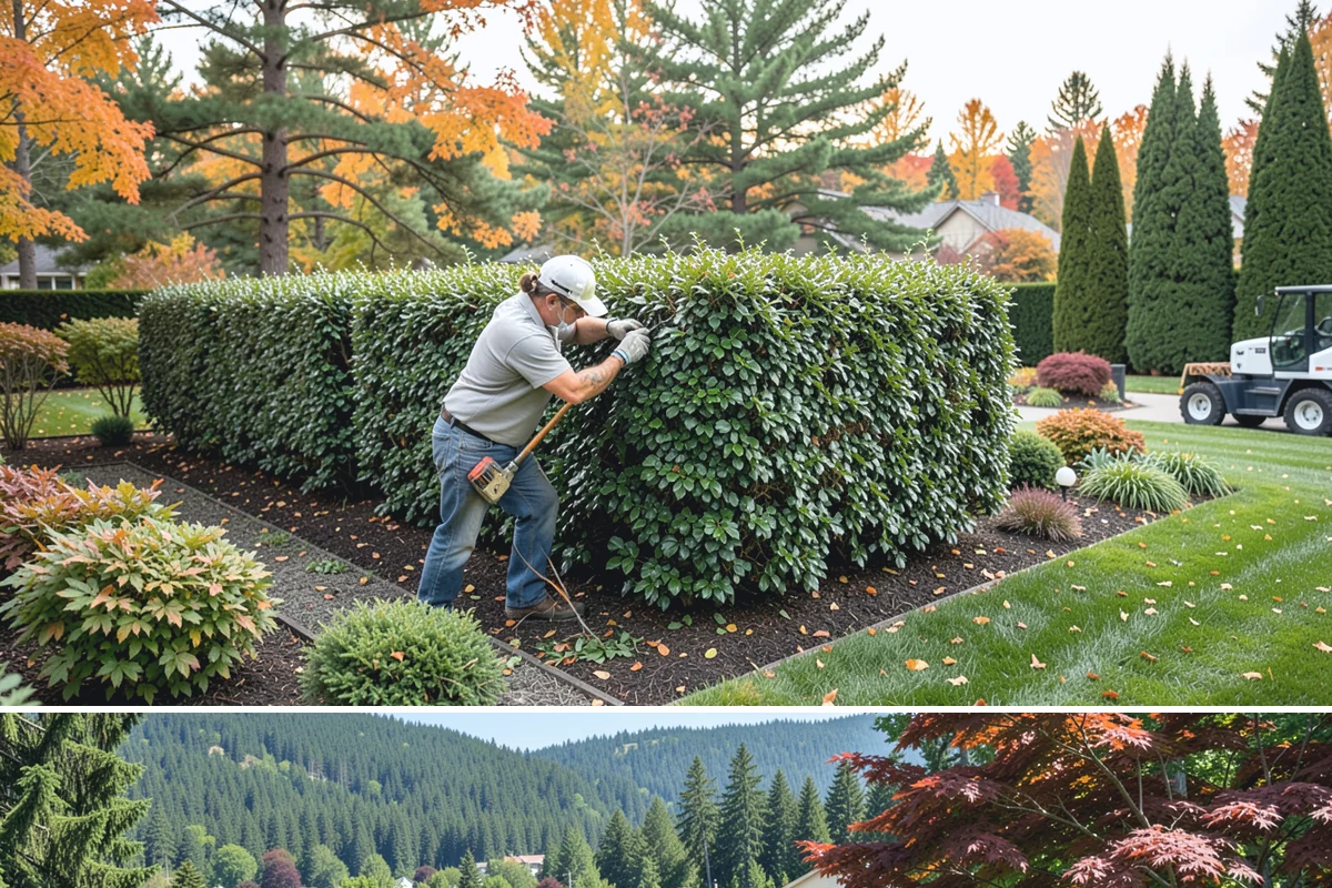 Escallonia Trimming in Index, Snohomish County, WA - Shape right after the main summer bloom