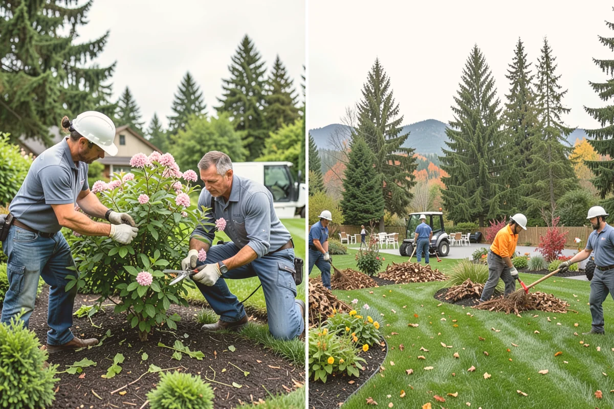Estate Maintenance in Bellevue, King County, WA - Walk the full property to inventory turf, beds, trees, and irrigation zones