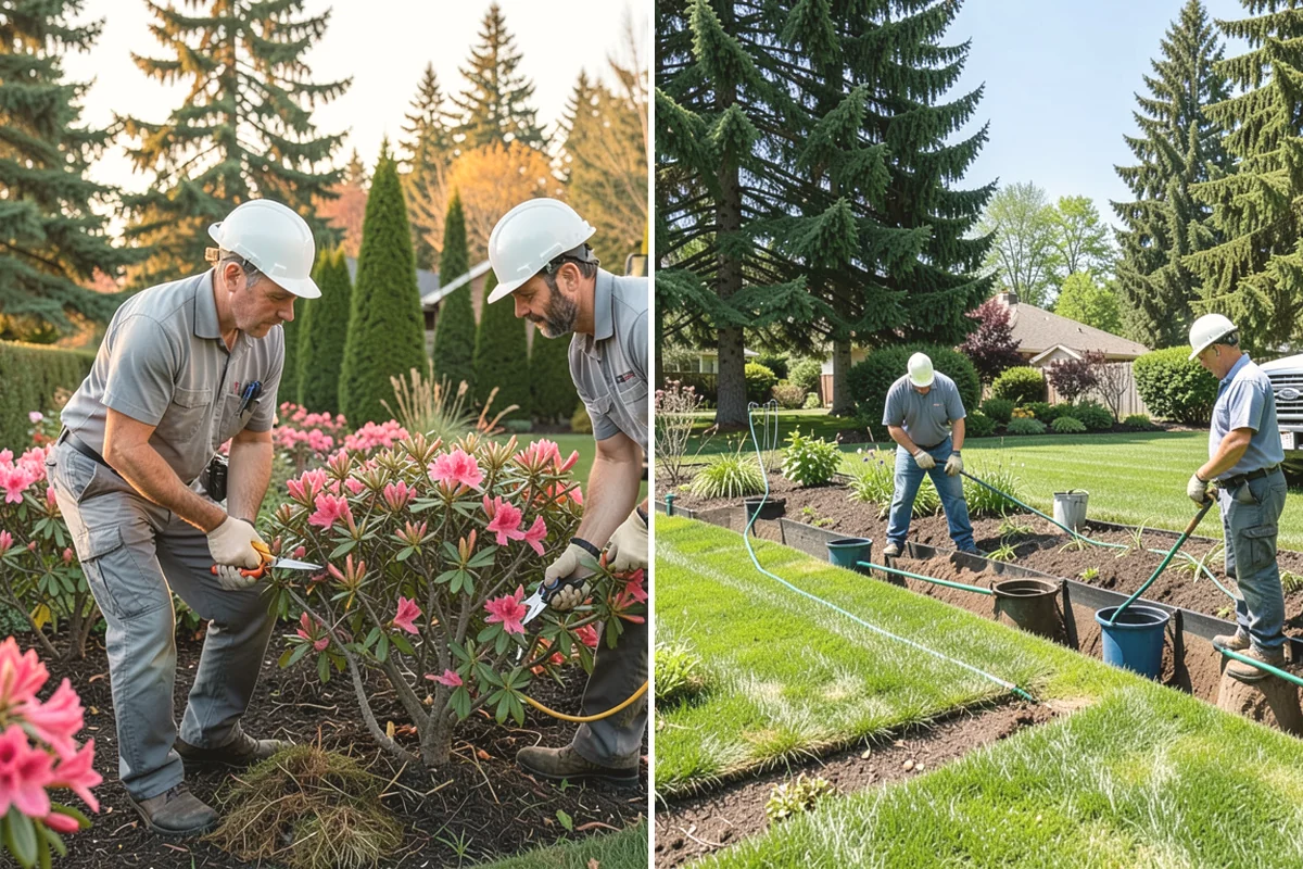 Estate Maintenance in Black Diamond, King County, WA - Walk the full property to inventory turf, beds, trees, and irrigation zones