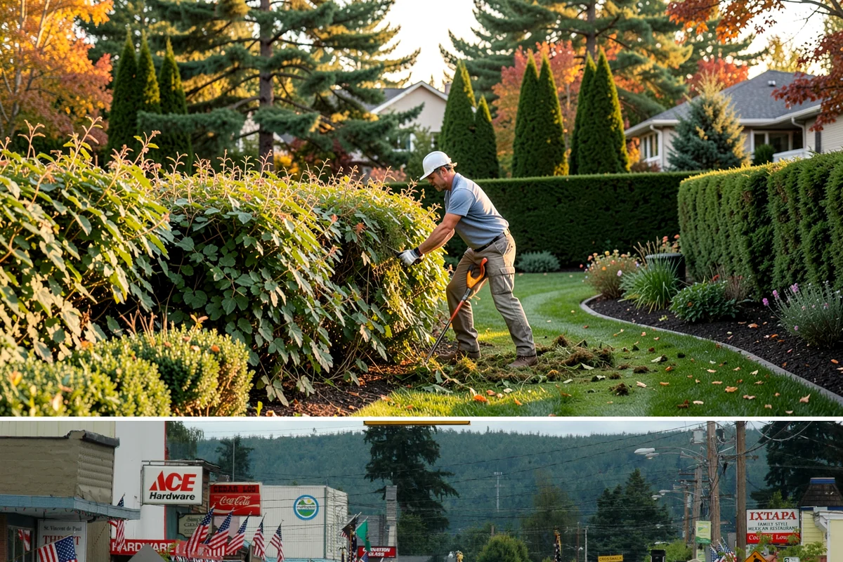 Estate Maintenance in Carnation, King County, WA - Provided year-round on a recurring schedule, with heavier mowing and bed work spring through fall and moss, drainage, and pruning...