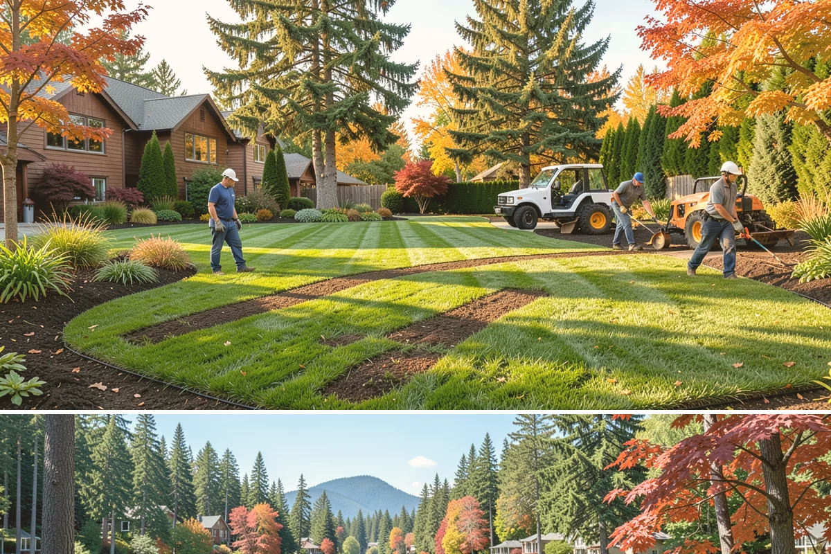 Estate Maintenance in Covington, King County, WA - Provided year-round on a recurring schedule, with heavier mowing and bed work spring through fall and moss, drainage, and pruning...