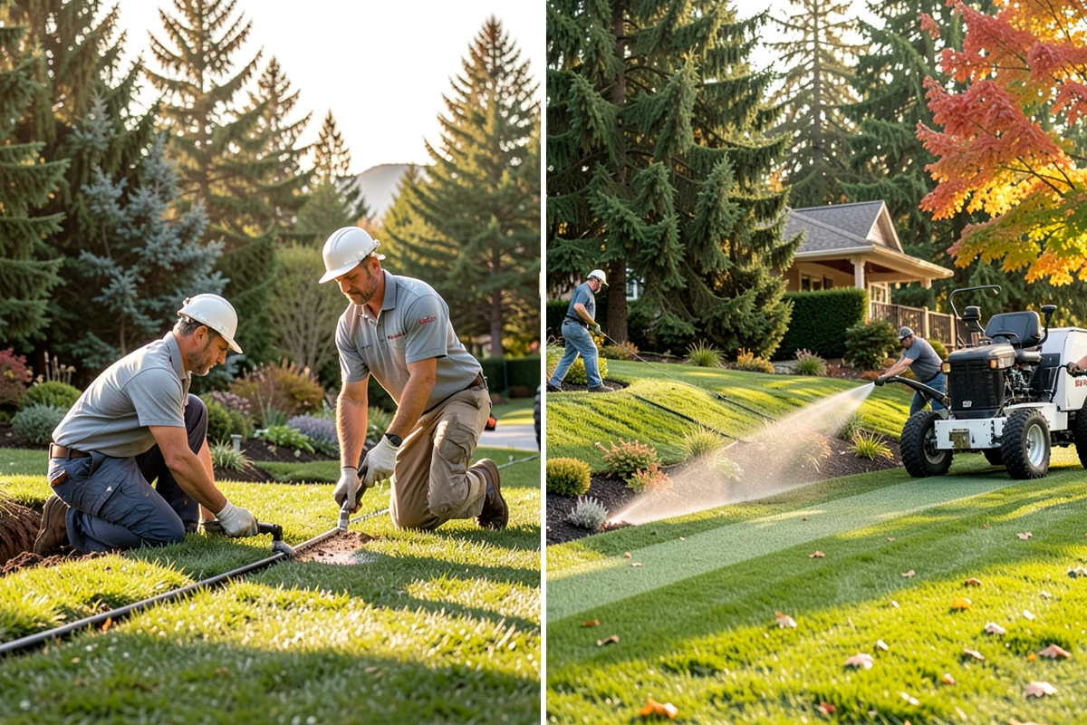 Estate Maintenance in Everett, Snohomish County, WA - Walk the full property to inventory turf, beds, trees, and irrigation zones