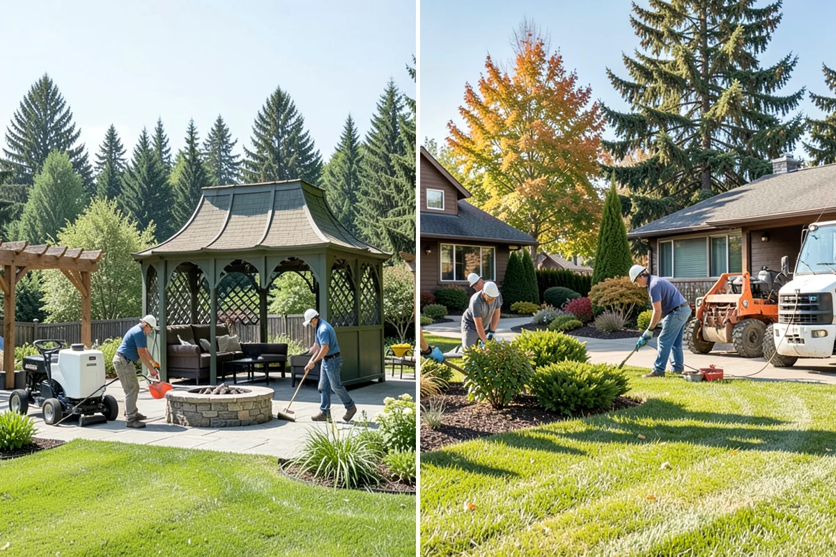 Estate Maintenance in Fircrest, Pierce County, WA - Walk the full property to inventory turf, beds, trees, and irrigation zones