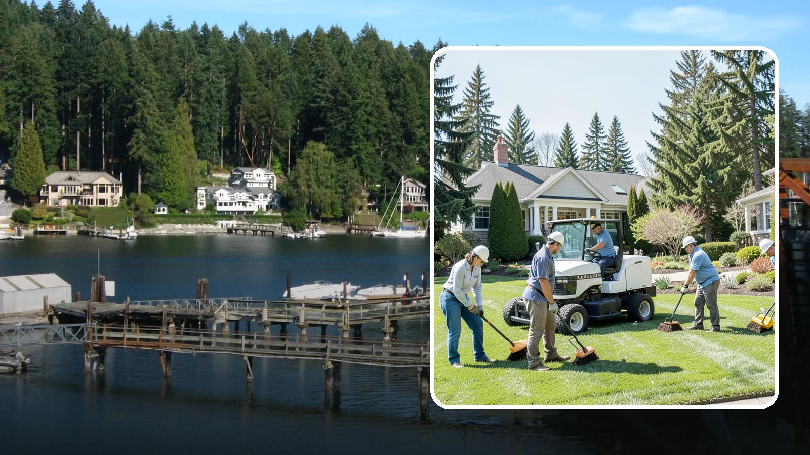 Estate Maintenance in Gig Harbor, Pierce County, WA - White-glove grounds care for large private estates across the Puget Sound, keeping expansive lawns, gardens, and specimen...