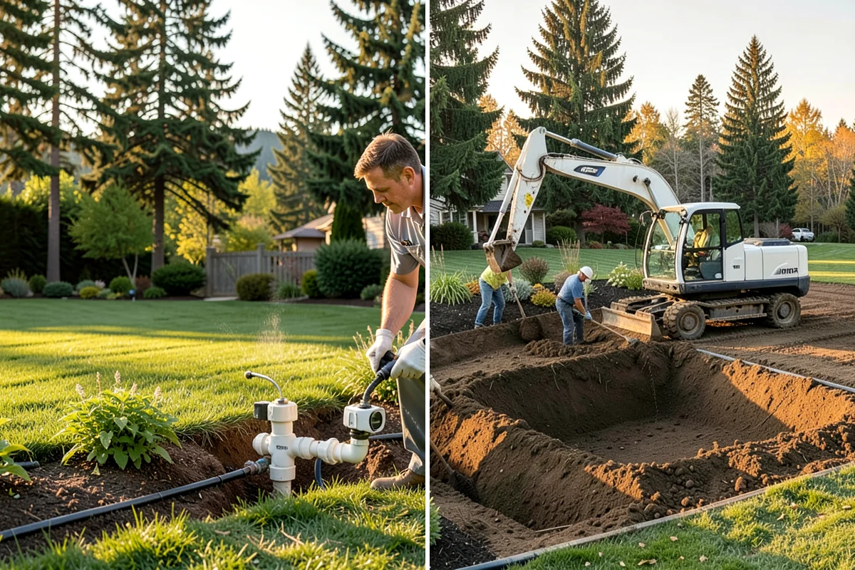Estate Maintenance in Gig Harbor, Pierce County, WA - Walk the full property to inventory turf, beds, trees, and irrigation zones
