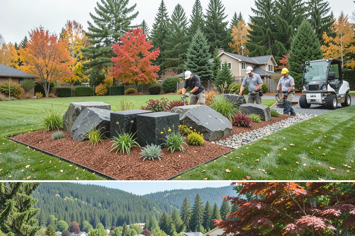 Estate Maintenance in Index, Snohomish County, WA - Provided year-round on a recurring schedule, with heavier mowing and bed work spring through fall and moss, drainage, and pruning...