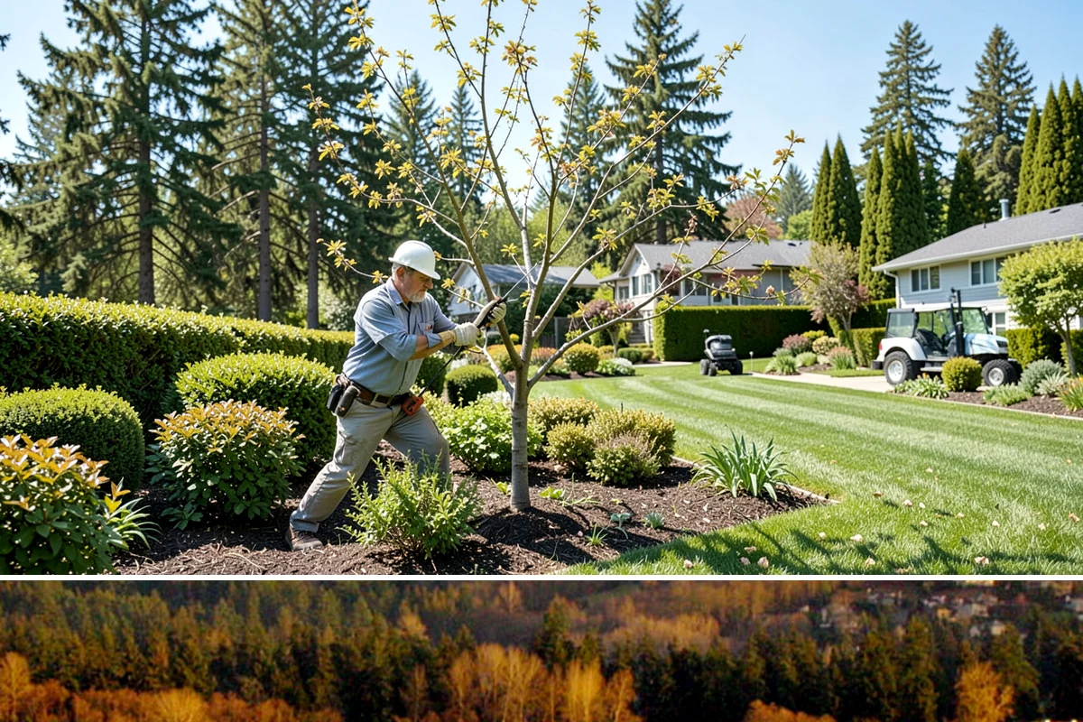 Estate Maintenance in Kenmore, King County, WA - Provided year-round on a recurring schedule, with heavier mowing and bed work spring through fall and moss, drainage, and pruning...