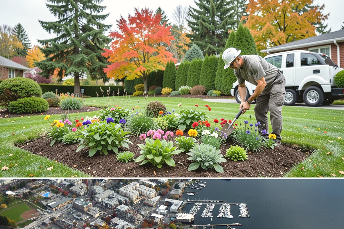 Estate Maintenance in Kirkland, King County, WA - Provided year-round on a recurring schedule, with heavier mowing and bed work spring through fall and moss, drainage, and pruning...