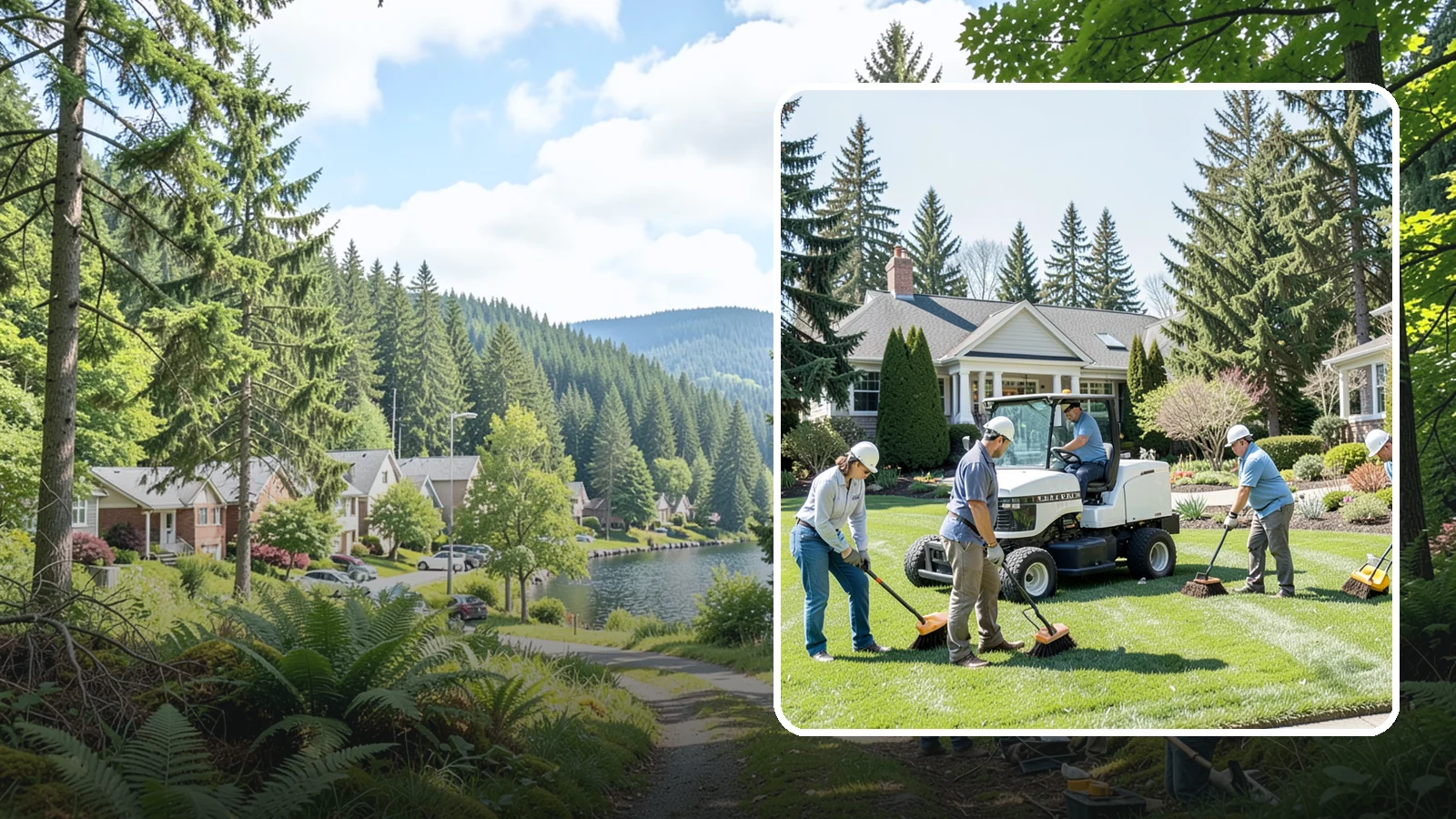 Estate Maintenance in Lake Forest Park, King County, WA - White-glove grounds care for large private estates across the Puget Sound, keeping expansive lawns, gardens, and specimen...
