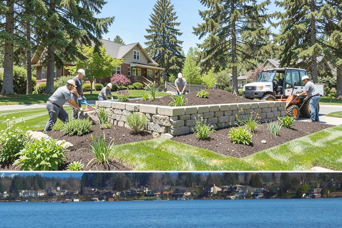 Estate Maintenance in Lake Stevens, Snohomish County, WA - Provided year-round on a recurring schedule, with heavier mowing and bed work spring through fall and moss, drainage, and pruning...