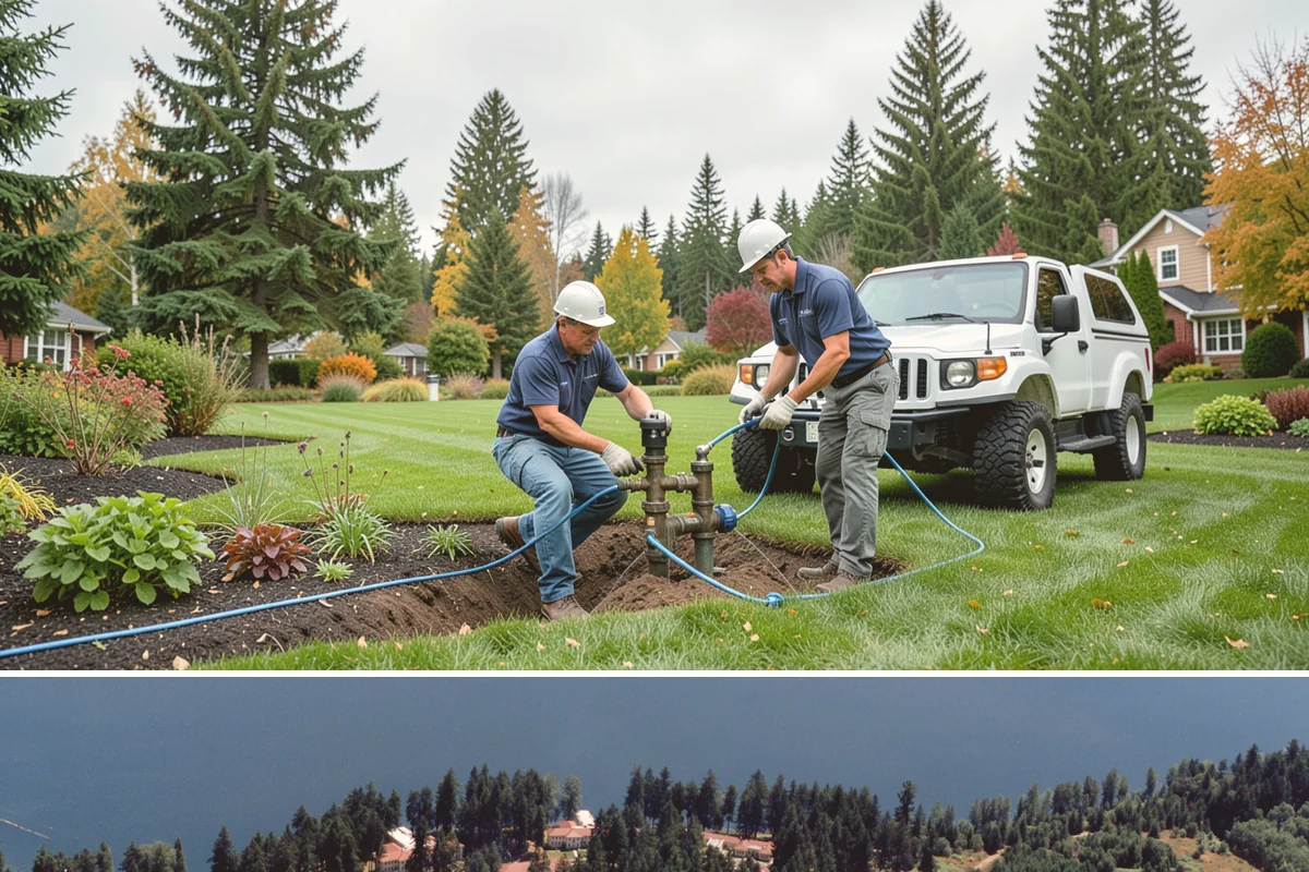 Estate Maintenance in Lakewood, Pierce County, WA - Provided year-round on a recurring schedule, with heavier mowing and bed work spring through fall and moss, drainage, and pruning...