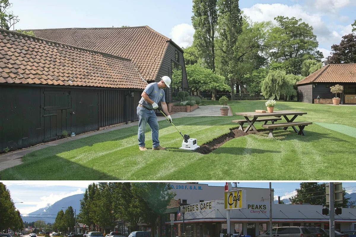 Estate Maintenance in North Bend, King County, WA - Provided year-round on a recurring schedule, with heavier mowing and bed work spring through fall and moss, drainage, and pruning...
