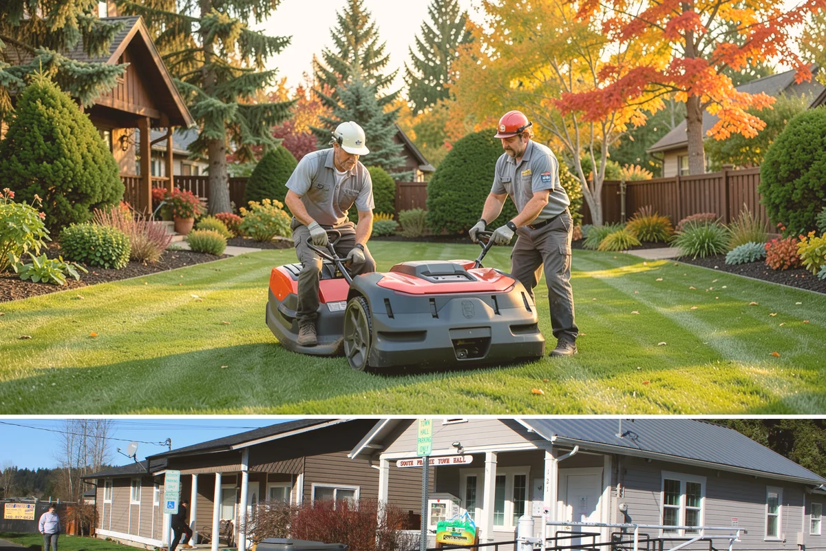 Estate Maintenance in South Prairie, Pierce County, WA - Provided year-round on a recurring schedule, with heavier mowing and bed work spring through fall and moss, drainage, and pruning...
