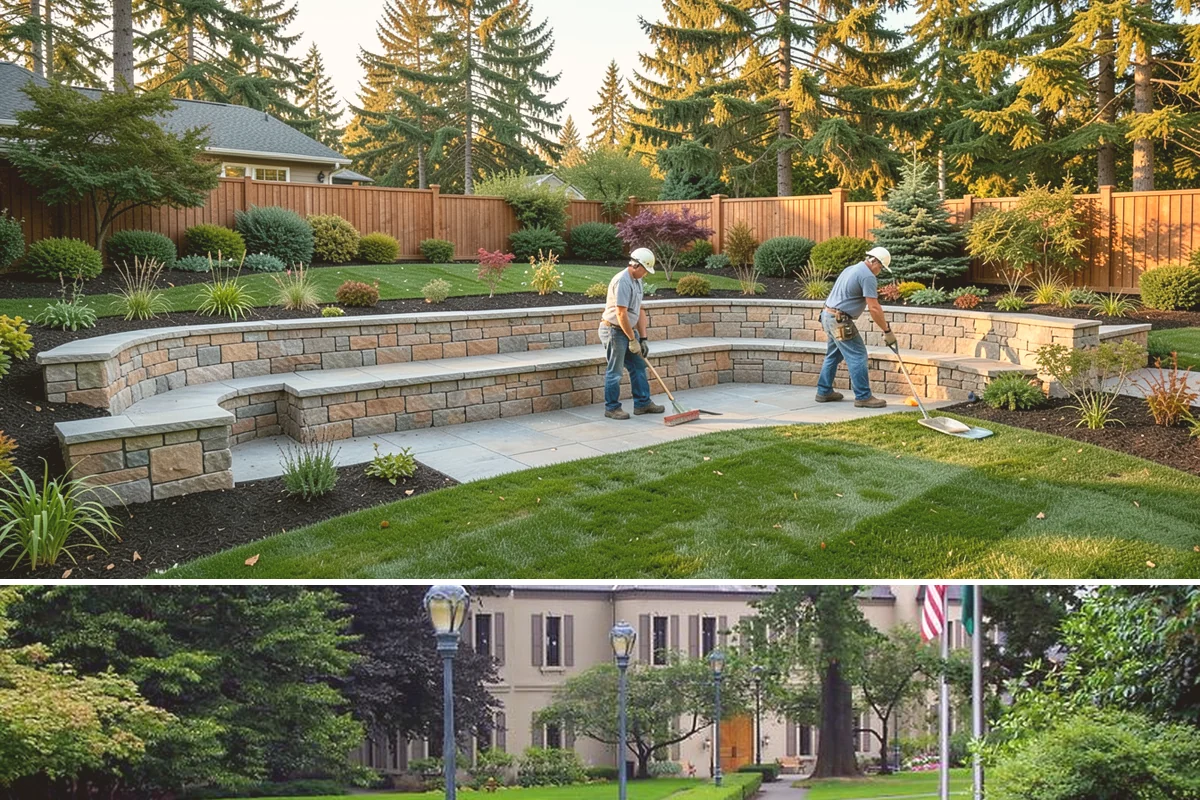 Estate Maintenance in Woodinville, King County, WA - Provided year-round on a recurring schedule, with heavier mowing and bed work spring through fall and moss, drainage, and pruning...