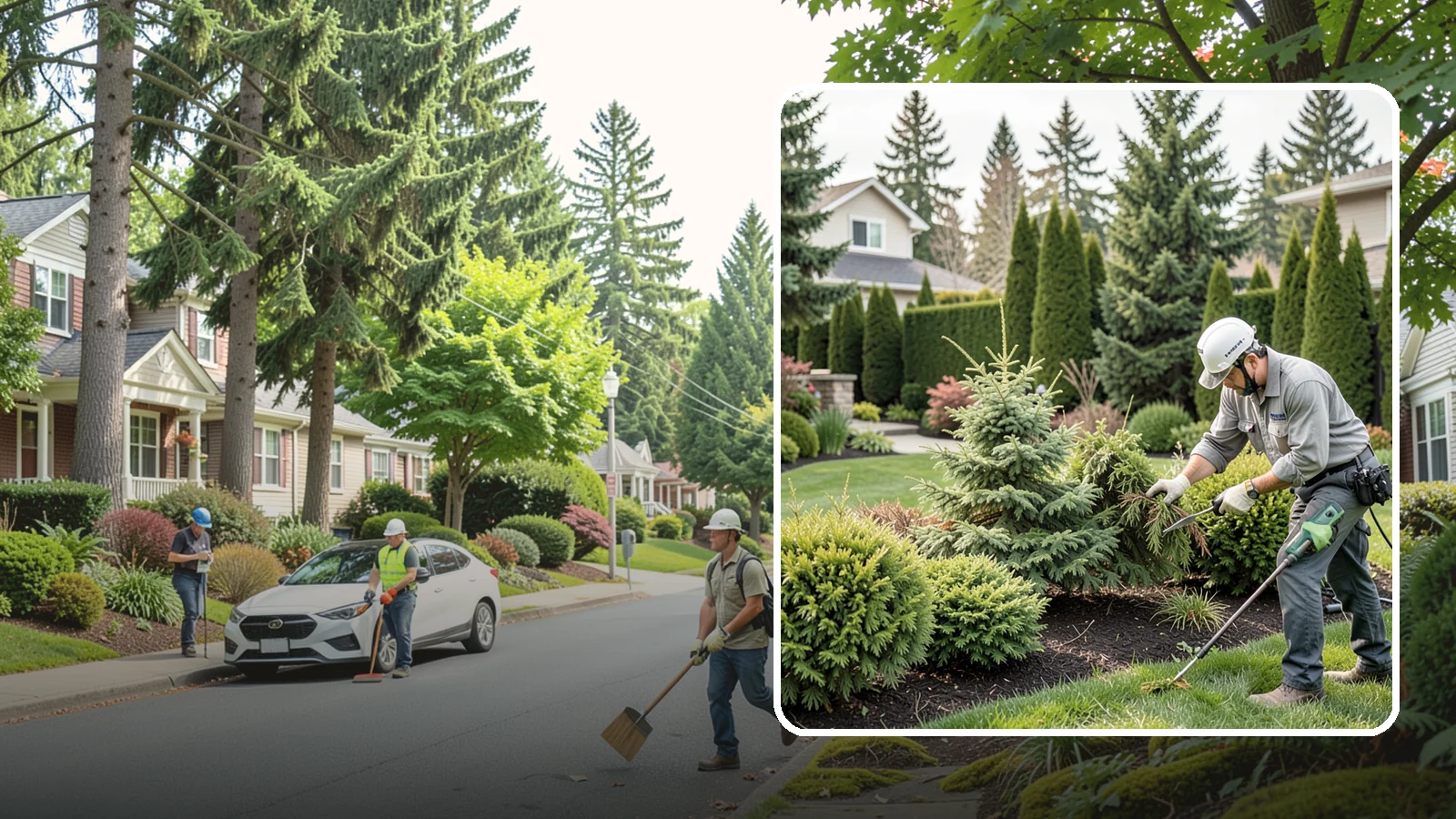 Evergreen Pruning in Beaux Arts Village, King County, WA - Species-aware evergreen pruning that maintains shape and health without leaving dead, bare patches.