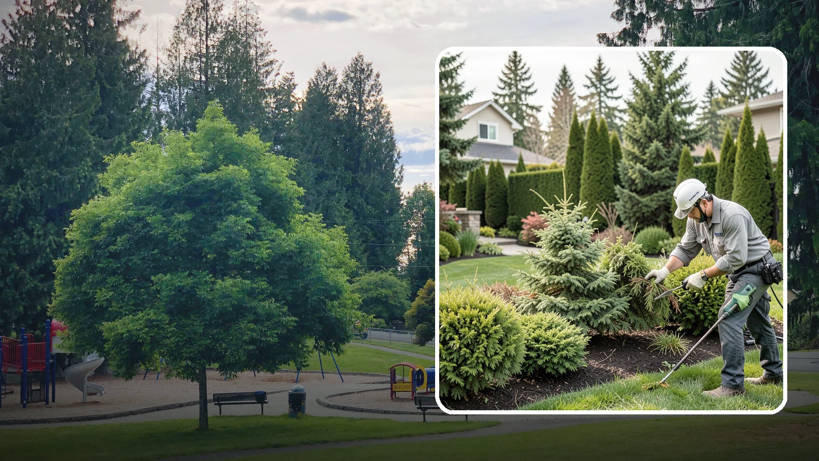 Evergreen Pruning in Bonney Lake, Pierce County, WA - Species-aware evergreen pruning that maintains shape and health without leaving dead, bare patches.