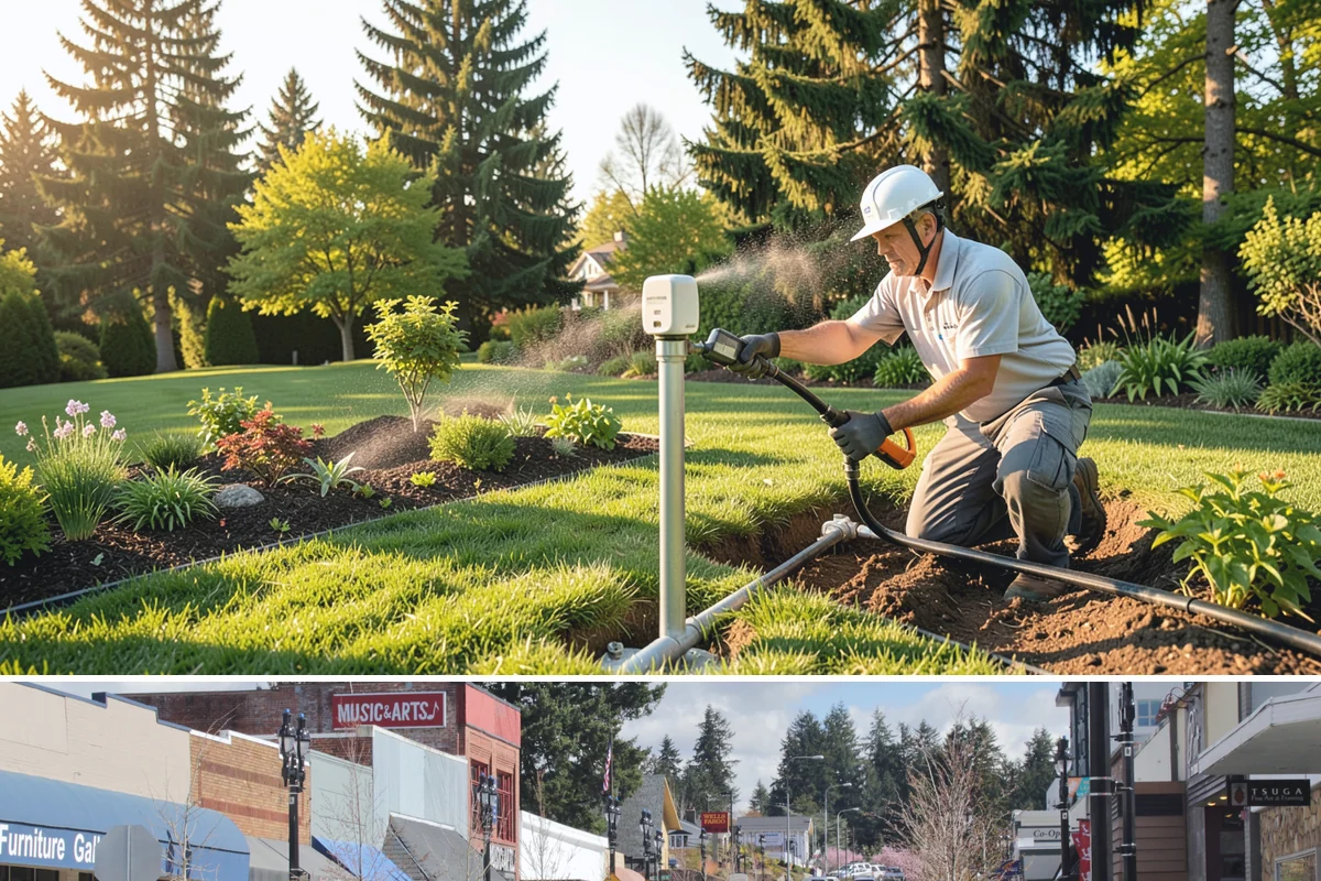 Evergreen Pruning in Bothell, King County, WA - Conifer candles are pinched in late spring, while most structural evergreen pruning is done in late winter across the Sound.