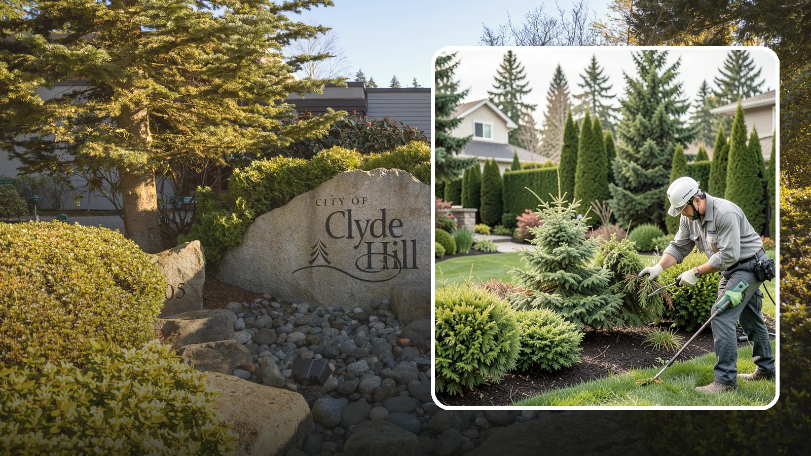 Evergreen Pruning in Clyde Hill, King County, WA - Species-aware evergreen pruning that maintains shape and health without leaving dead, bare patches.