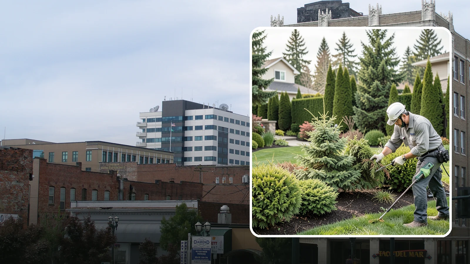 Evergreen Pruning in Everett, Snohomish County, WA - Species-aware evergreen pruning that maintains shape and health without leaving dead, bare patches.
