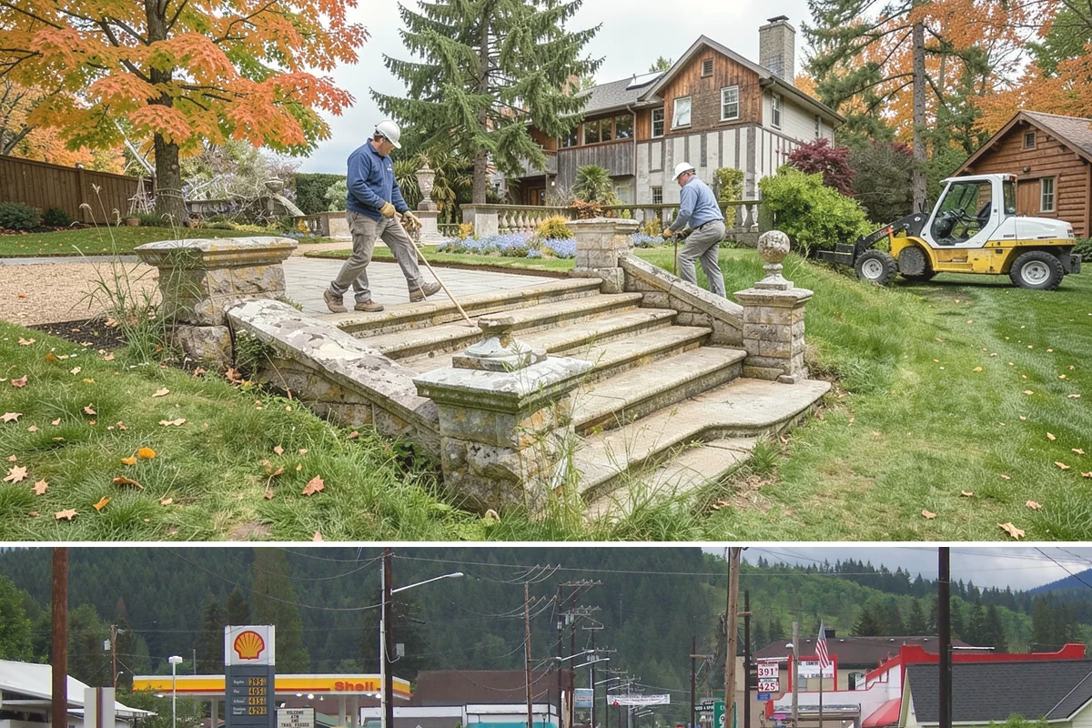 Evergreen Pruning in Granite Falls, Snohomish County, WA - Conifer candles are pinched in late spring, while most structural evergreen pruning is done in late winter across the Sound.