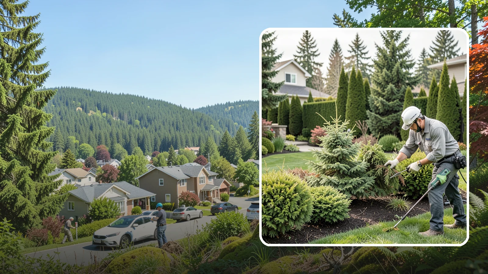 Evergreen Pruning in Index, Snohomish County, WA - Species-aware evergreen pruning that maintains shape and health without leaving dead, bare patches.
