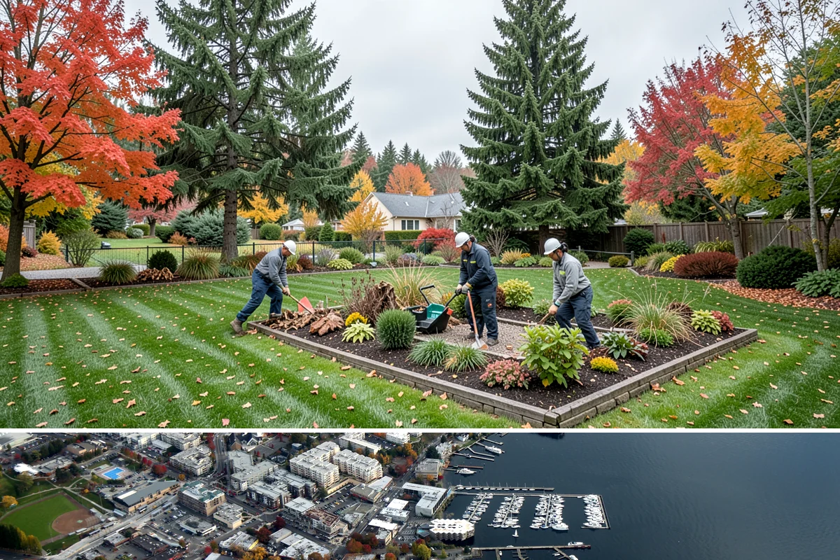 Evergreen Pruning in Kirkland, King County, WA - Conifer candles are pinched in late spring, while most structural evergreen pruning is done in late winter across the Sound.