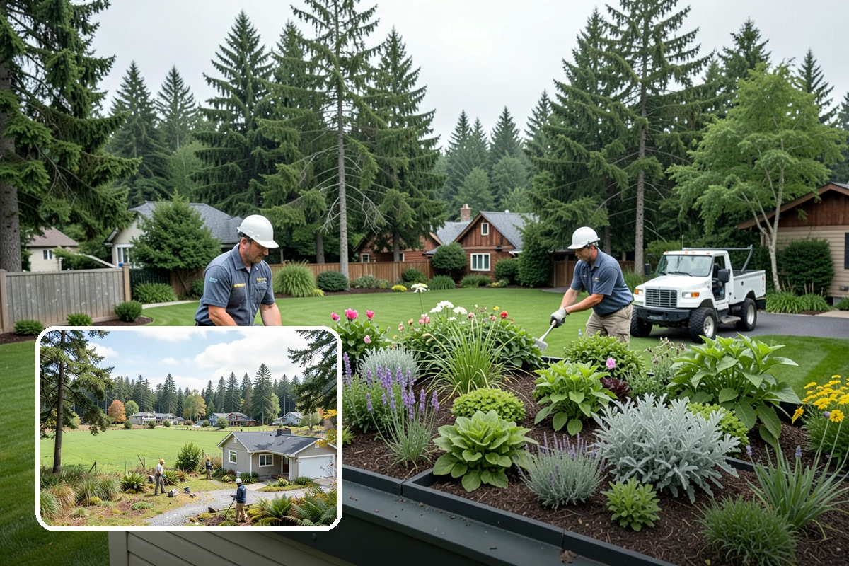 Evergreen Pruning in Lyman, Skagit County, WA - Cuts kept within living green to avoid bare spots