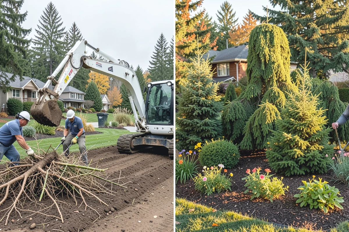 Evergreen Pruning in Medina, King County, WA - Identify the evergreen species and its regrowth limits