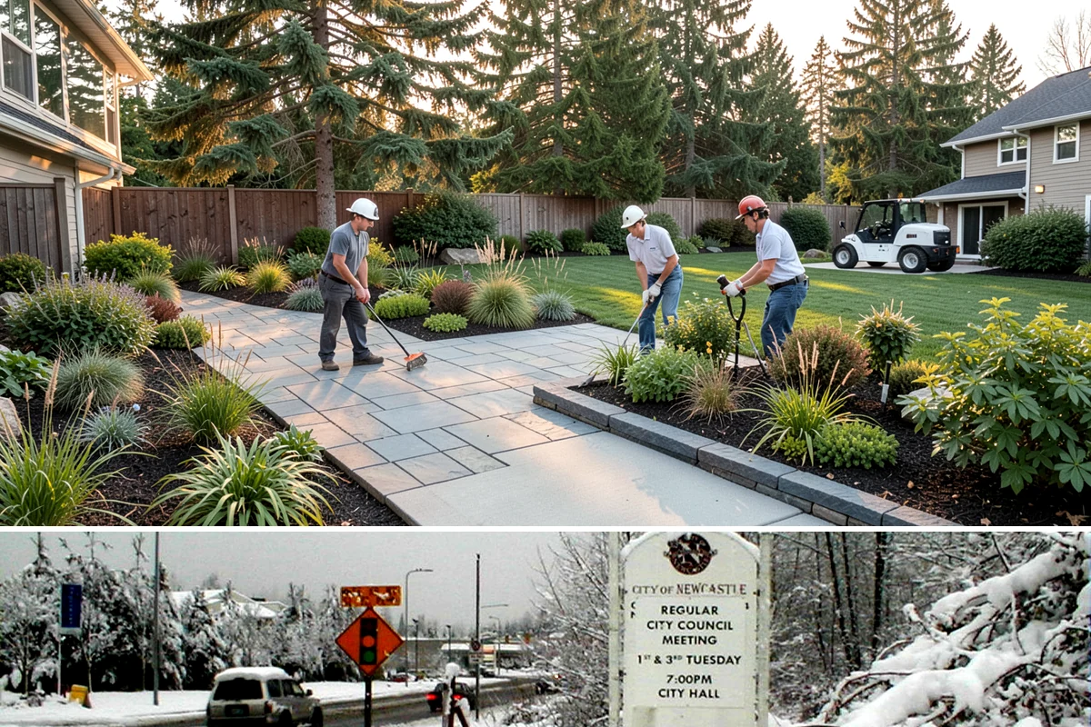 Evergreen Pruning in Newcastle, King County, WA - Conifer candles are pinched in late spring, while most structural evergreen pruning is done in late winter across the Sound.