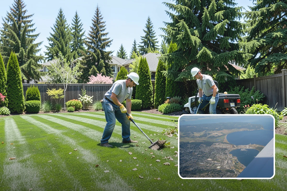 Evergreen Pruning in Oak Harbor, Island County, WA - Cuts kept within living green to avoid bare spots