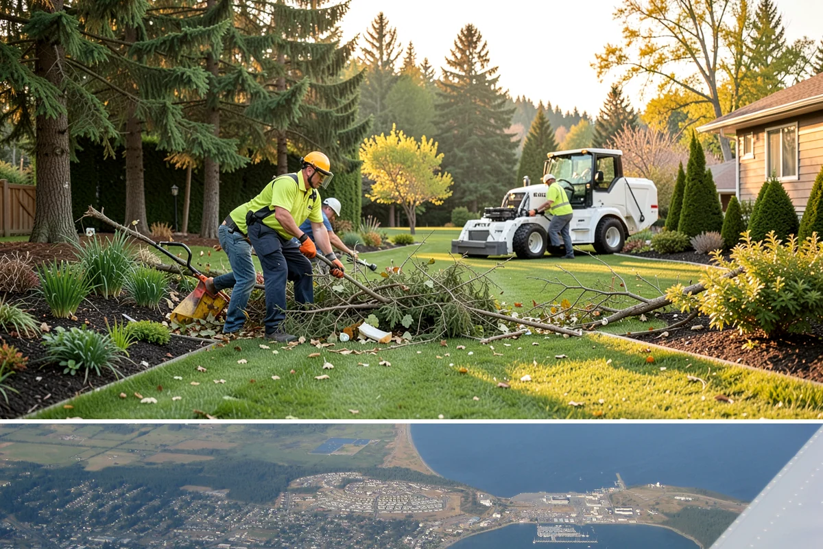 Evergreen Pruning in Oak Harbor, Island County, WA - Conifer candles are pinched in late spring, while most structural evergreen pruning is done in late winter across the Sound.