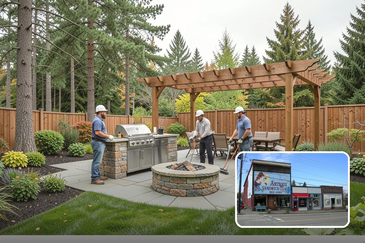 Evergreen Pruning in Ruston, Pierce County, WA - Cuts kept within living green to avoid bare spots