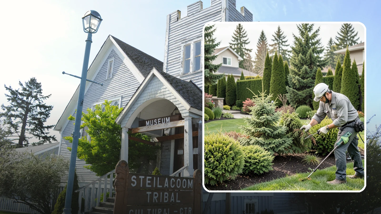 Evergreen Pruning in Steilacoom, Pierce County, WA - Species-aware evergreen pruning that maintains shape and health without leaving dead, bare patches.