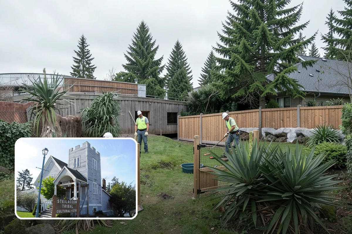 Evergreen Pruning in Steilacoom, Pierce County, WA - Cuts kept within living green to avoid bare spots