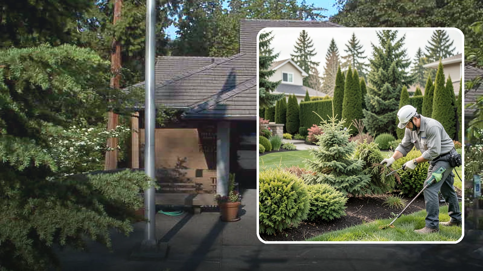 Evergreen Pruning in Yarrow Point, King County, WA - Species-aware evergreen pruning that maintains shape and health without leaving dead, bare patches.