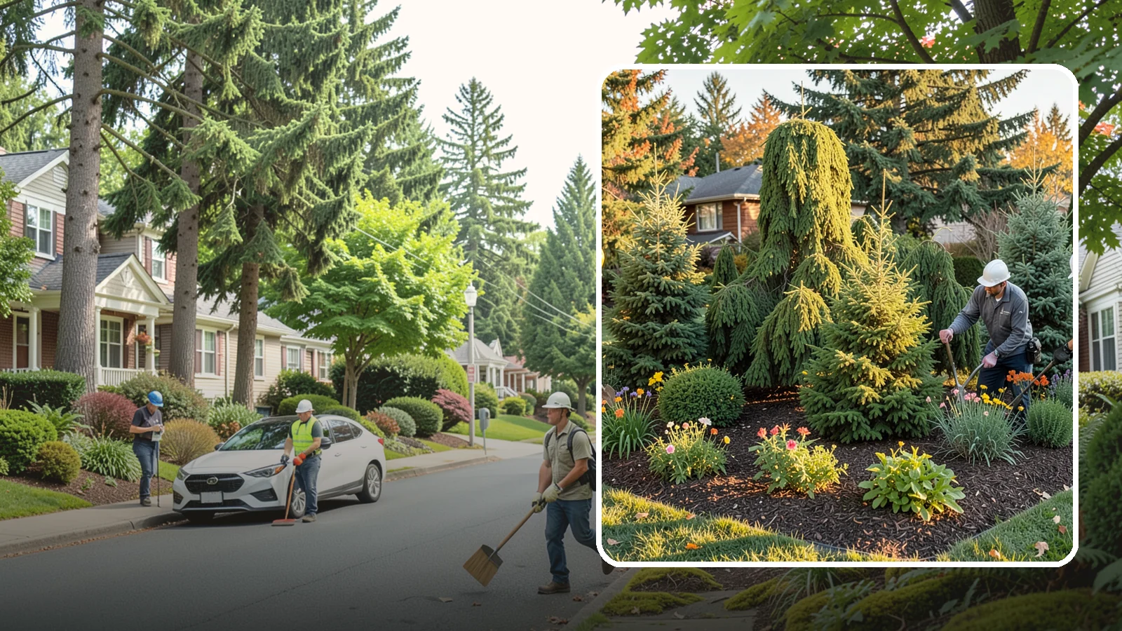 Evergreen Tree Planting in Beaux Arts Village, King County, WA - We plant evergreen trees that keep Northwest landscapes green and screened all year long.