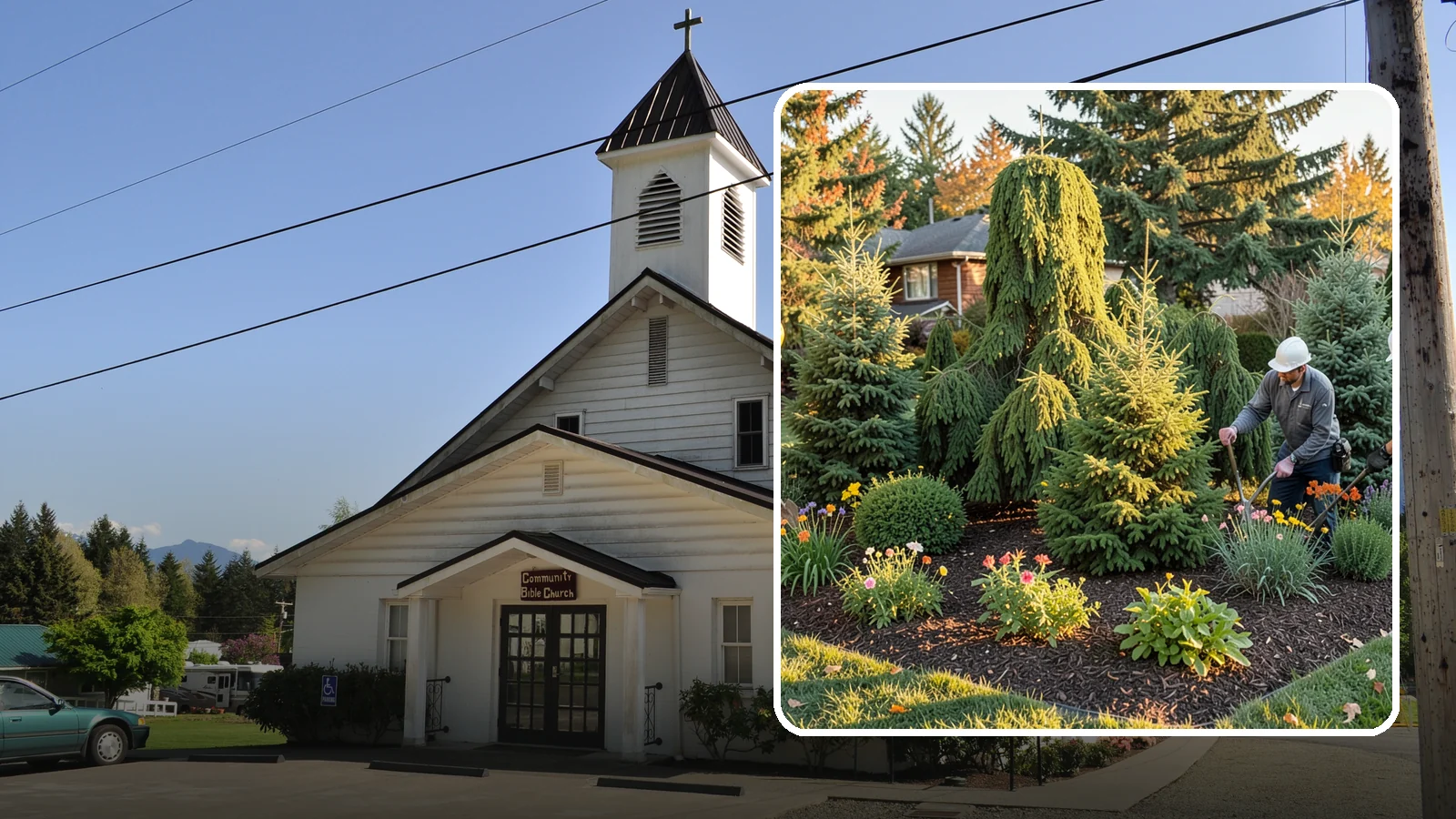 Evergreen Tree Planting in Concrete, Skagit County, WA - We plant evergreen trees that keep Northwest landscapes green and screened all year long.