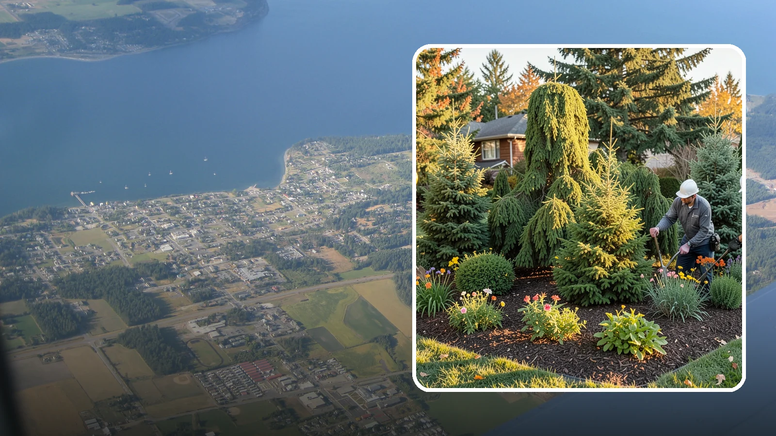 Evergreen Tree Planting in Coupeville, Island County, WA - We plant evergreen trees that keep Northwest landscapes green and screened all year long.