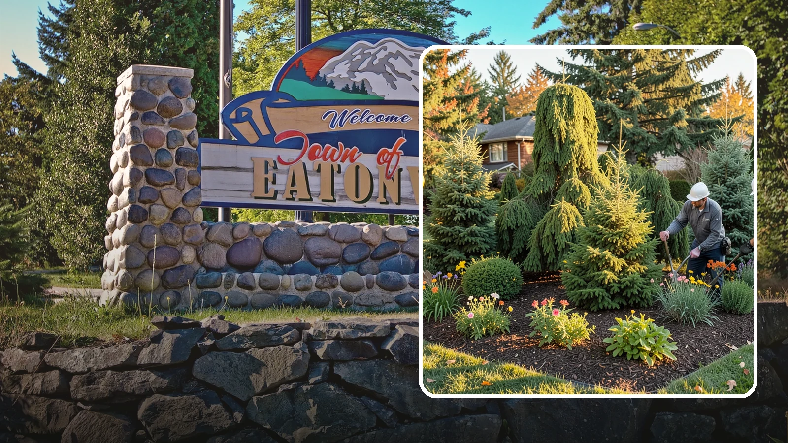 Evergreen Tree Planting in Eatonville, Pierce County, WA - We plant evergreen trees that keep Northwest landscapes green and screened all year long.