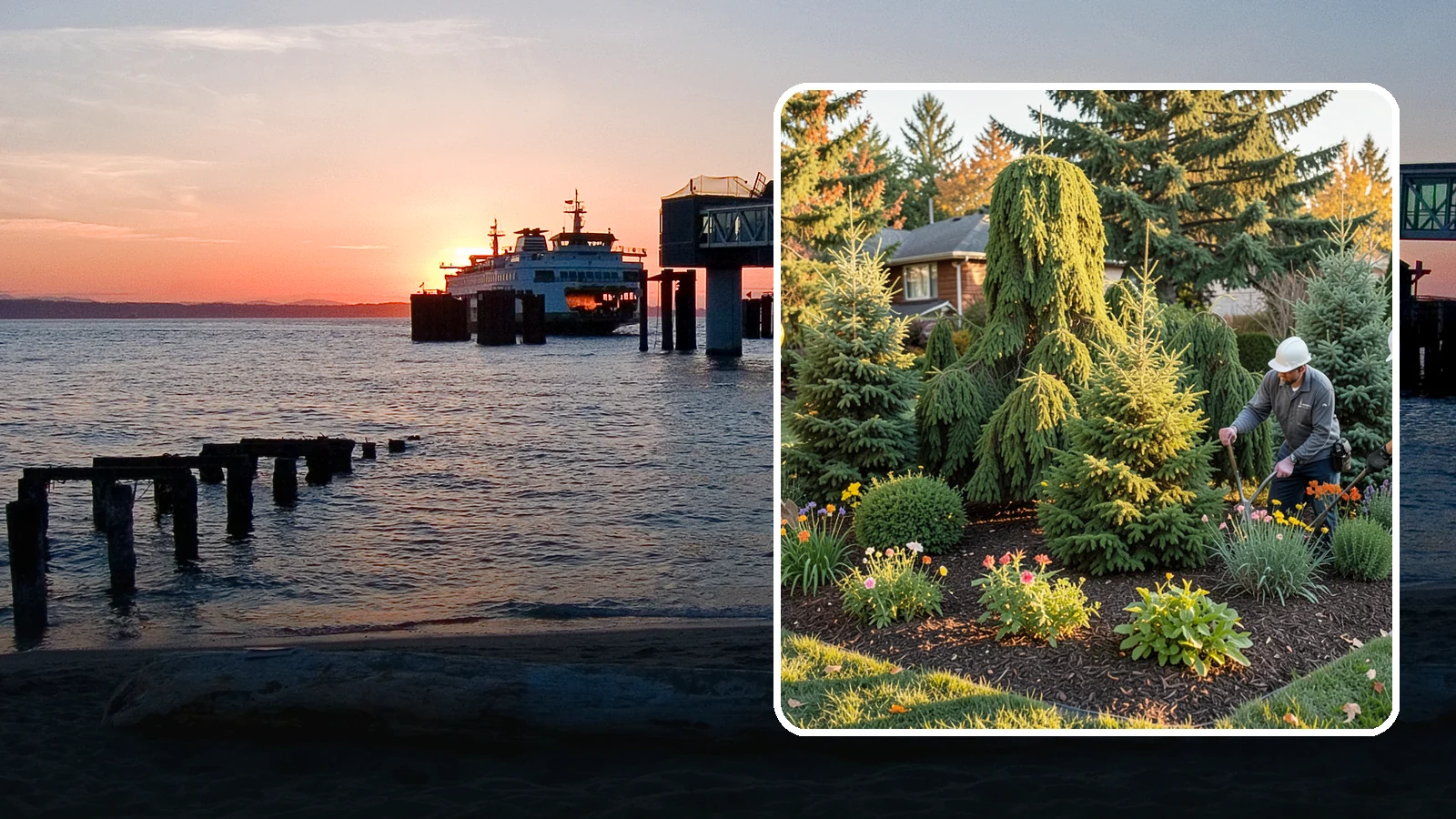 Evergreen Tree Planting in Edmonds, Snohomish County, WA - We plant evergreen trees that keep Northwest landscapes green and screened all year long.