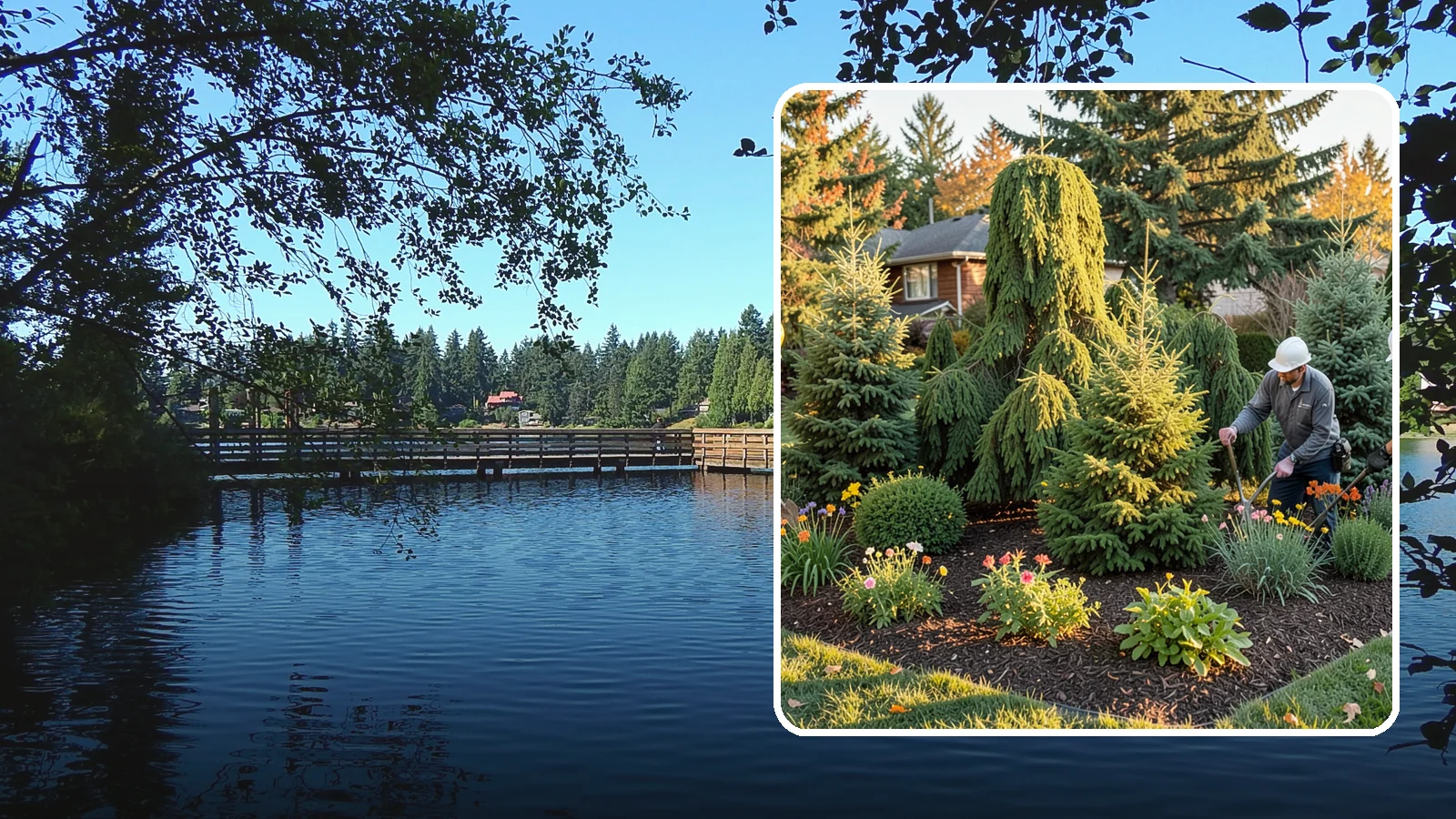 Evergreen Tree Planting in Federal Way, King County, WA - We plant evergreen trees that keep Northwest landscapes green and screened all year long.