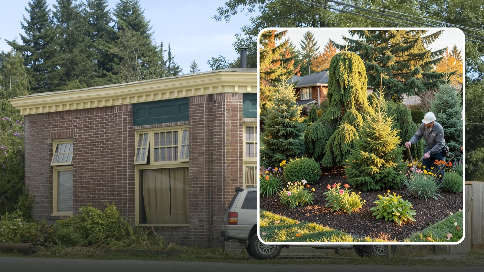 Evergreen Tree Planting in Hamilton, Skagit County, WA - We plant evergreen trees that keep Northwest landscapes green and screened all year long.