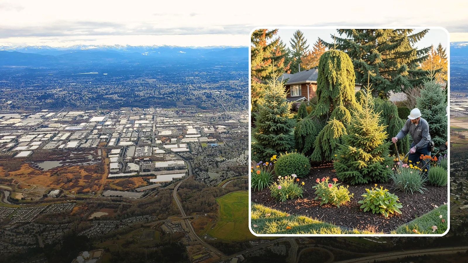Evergreen Tree Planting in Kent, King County, WA - We plant evergreen trees that keep Northwest landscapes green and screened all year long.