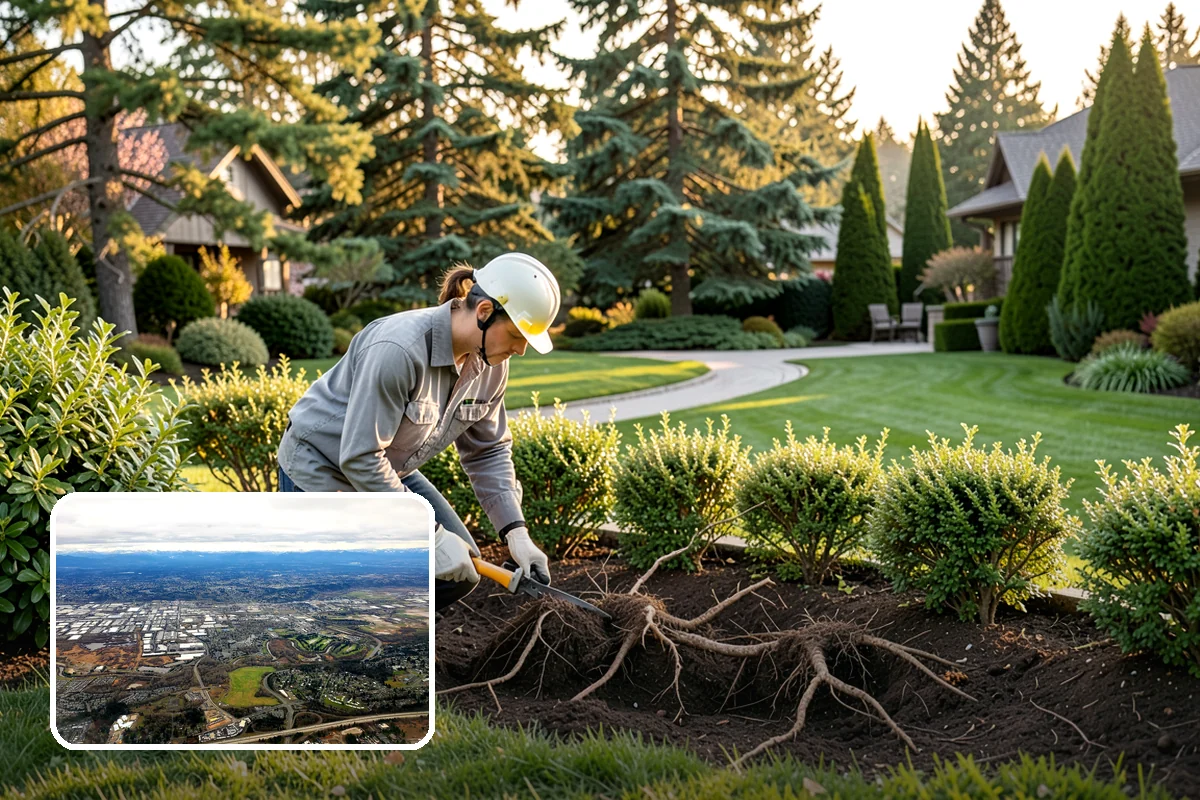 Evergreen Tree Planting in Kent, King County, WA - Year-round green color, privacy, and structure