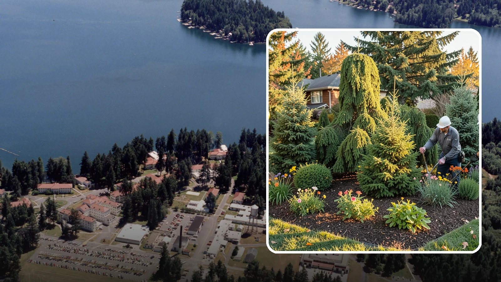 Evergreen Tree Planting in Lakewood, Pierce County, WA - We plant evergreen trees that keep Northwest landscapes green and screened all year long.