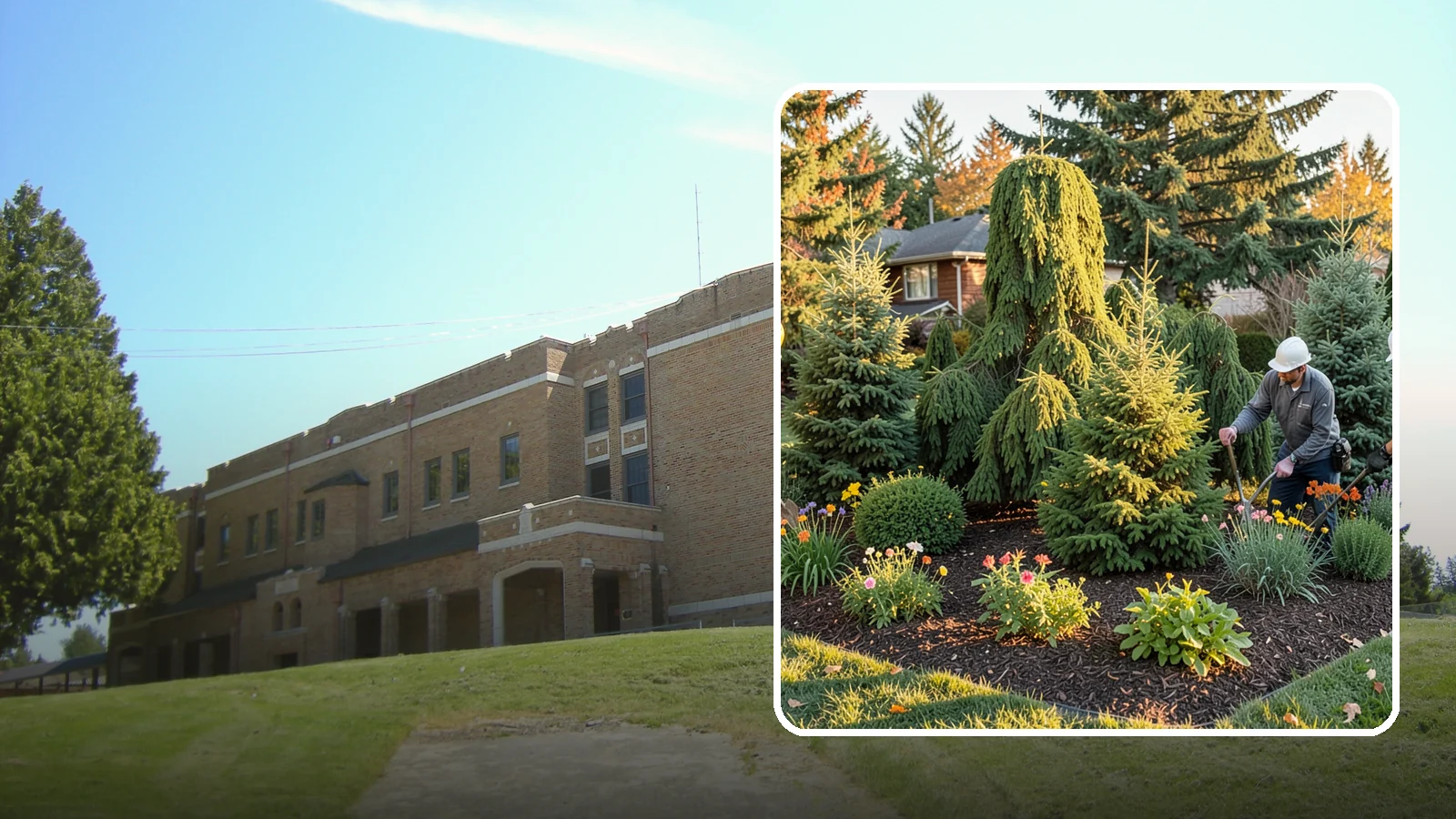 Evergreen Tree Planting in Maple Valley, King County, WA - We plant evergreen trees that keep Northwest landscapes green and screened all year long.