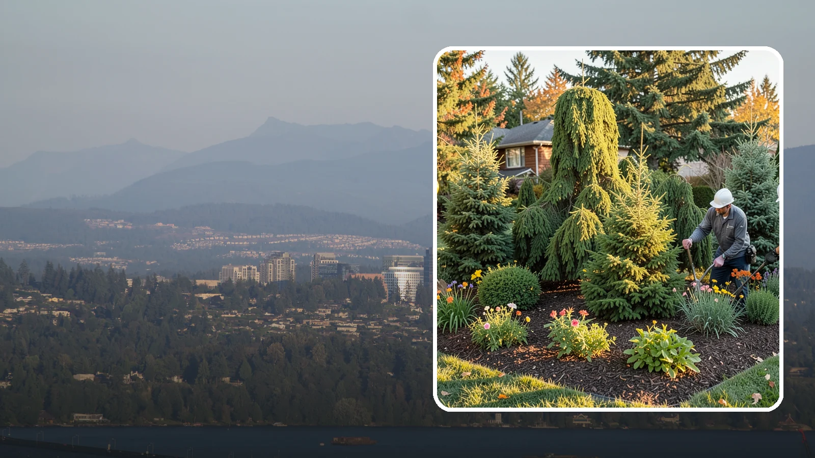 Evergreen Tree Planting in Medina, King County, WA - We plant evergreen trees that keep Northwest landscapes green and screened all year long.